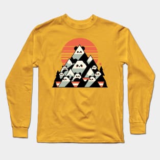 Panda Mountains Long Sleeve T-Shirt